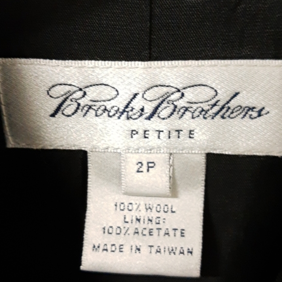 Brooks Brothers Black Wool Blazer 2 Button Size 2P - Picture 2 of 5